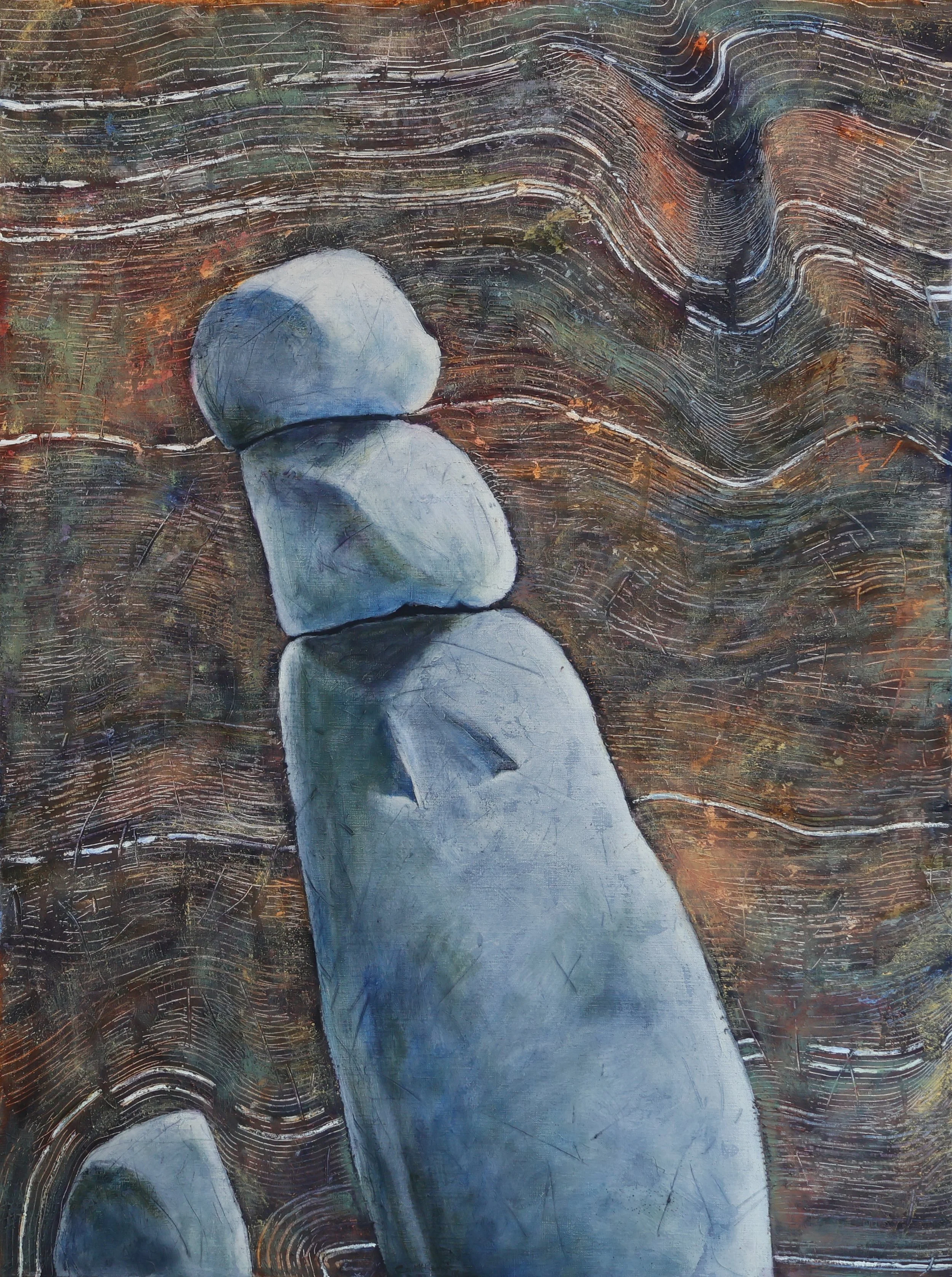 'Lancefield Sentinel', 2004, acrylic and oil on canvas, 122 x 91 cm (framed) — $1,200