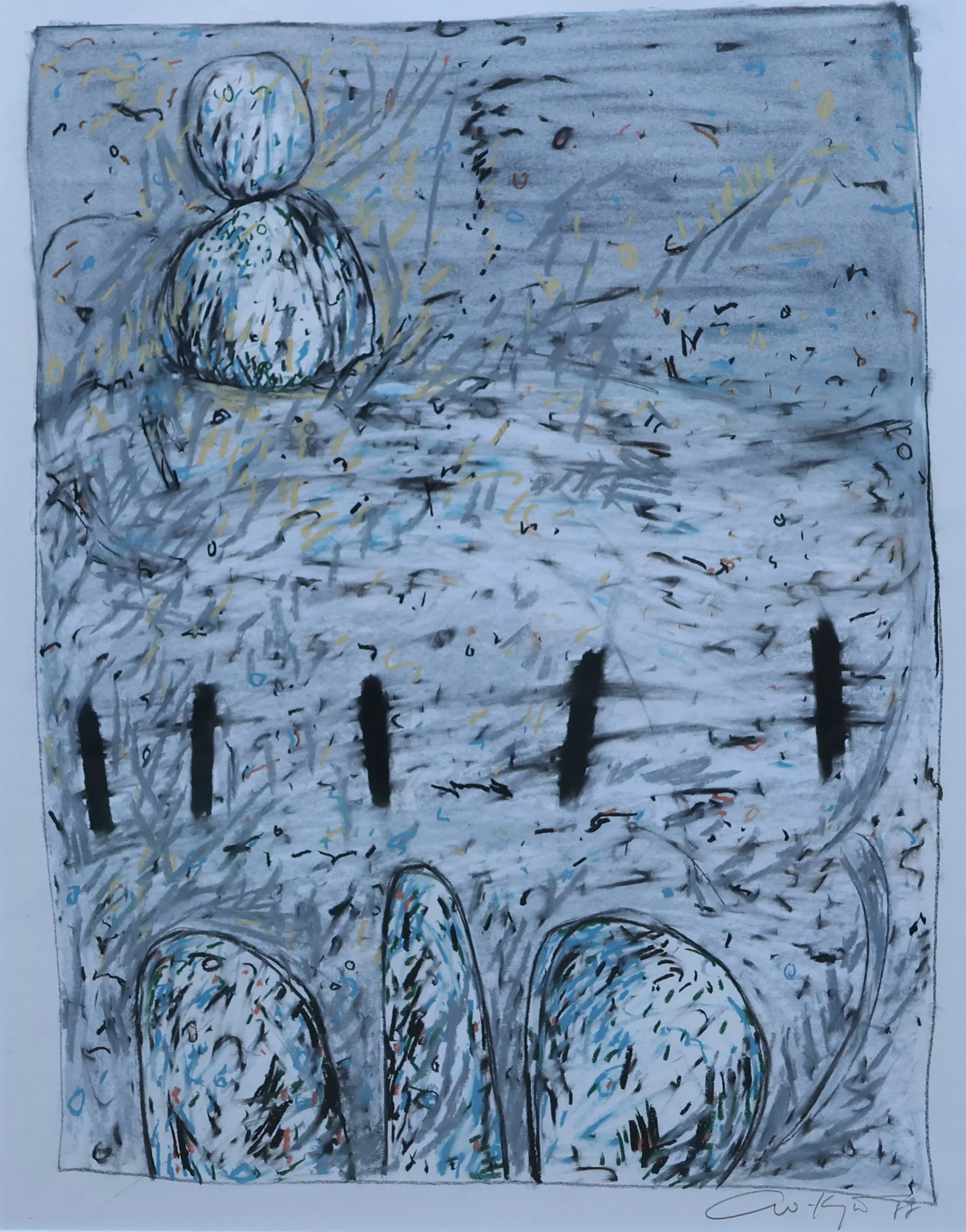 'Untitled (Lancefield) #4', 1988, mixed media on paper, 85 x 70.5 cm (framed) — $700