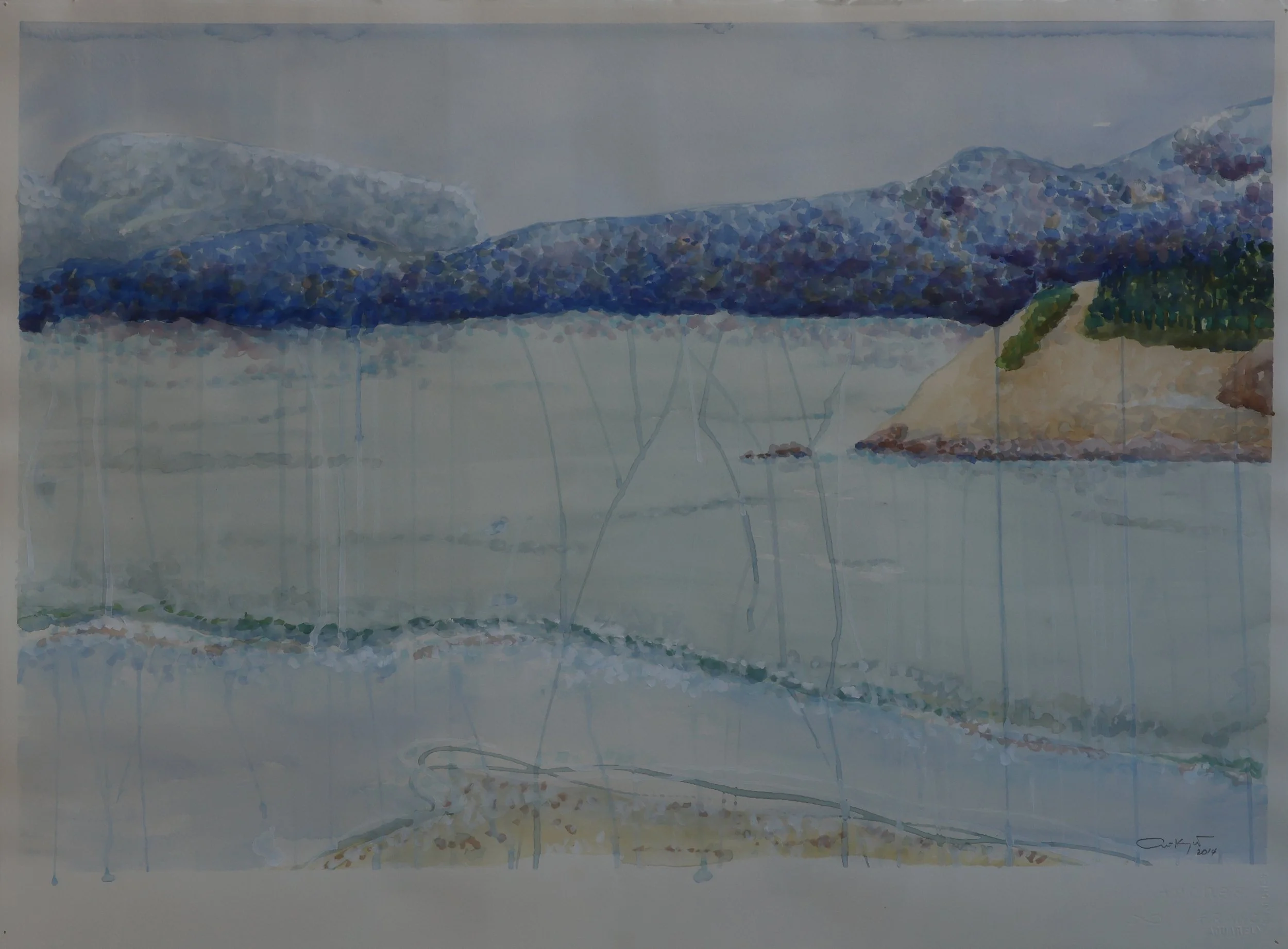 'Fredrick Henry Bay', 2014, gouache on paper, 87 x 67 cm (framed) — $700