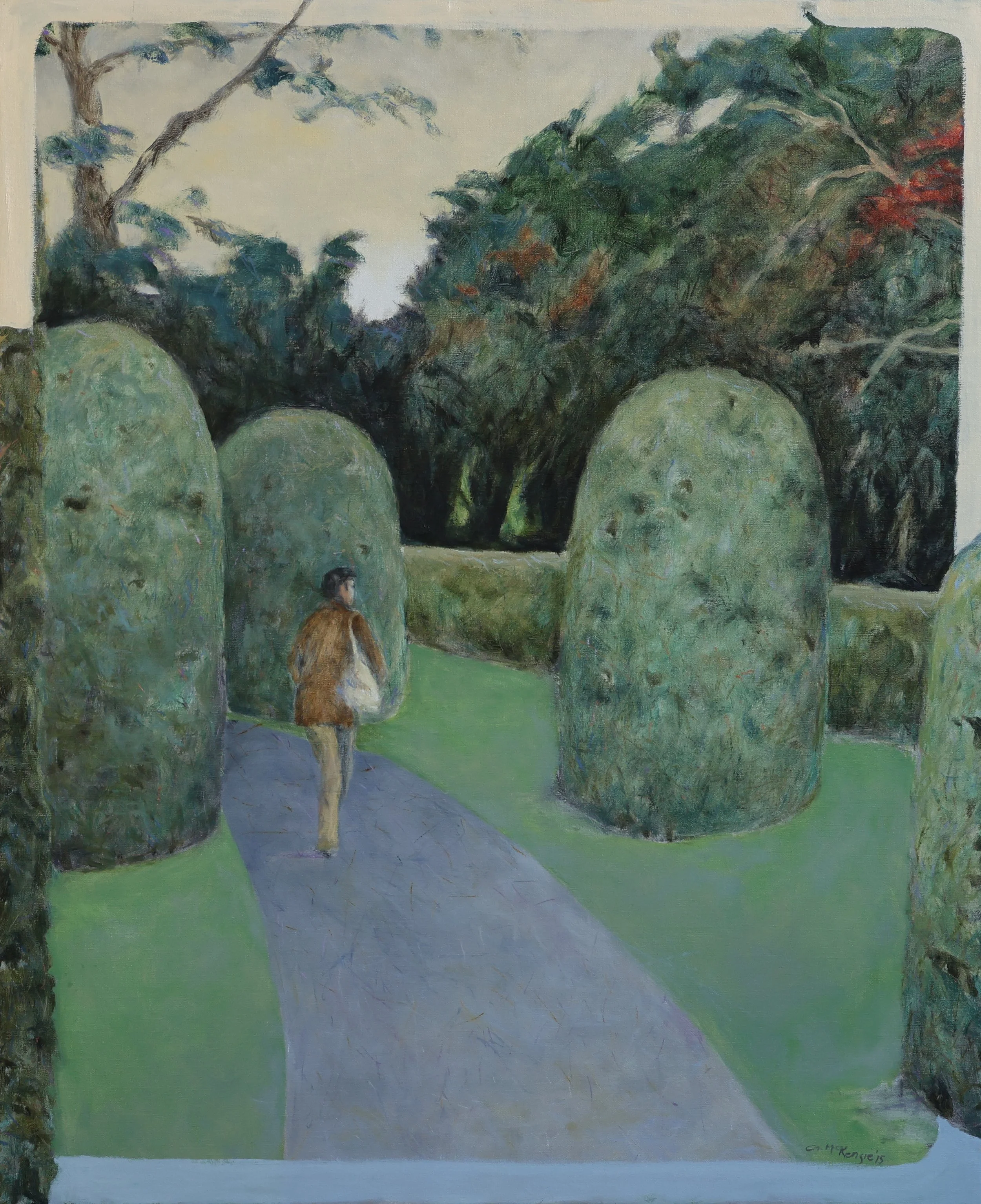 'Kew Vista 3', 2015, oil on canvas, 87 x 105 cm (framed) — $1,000