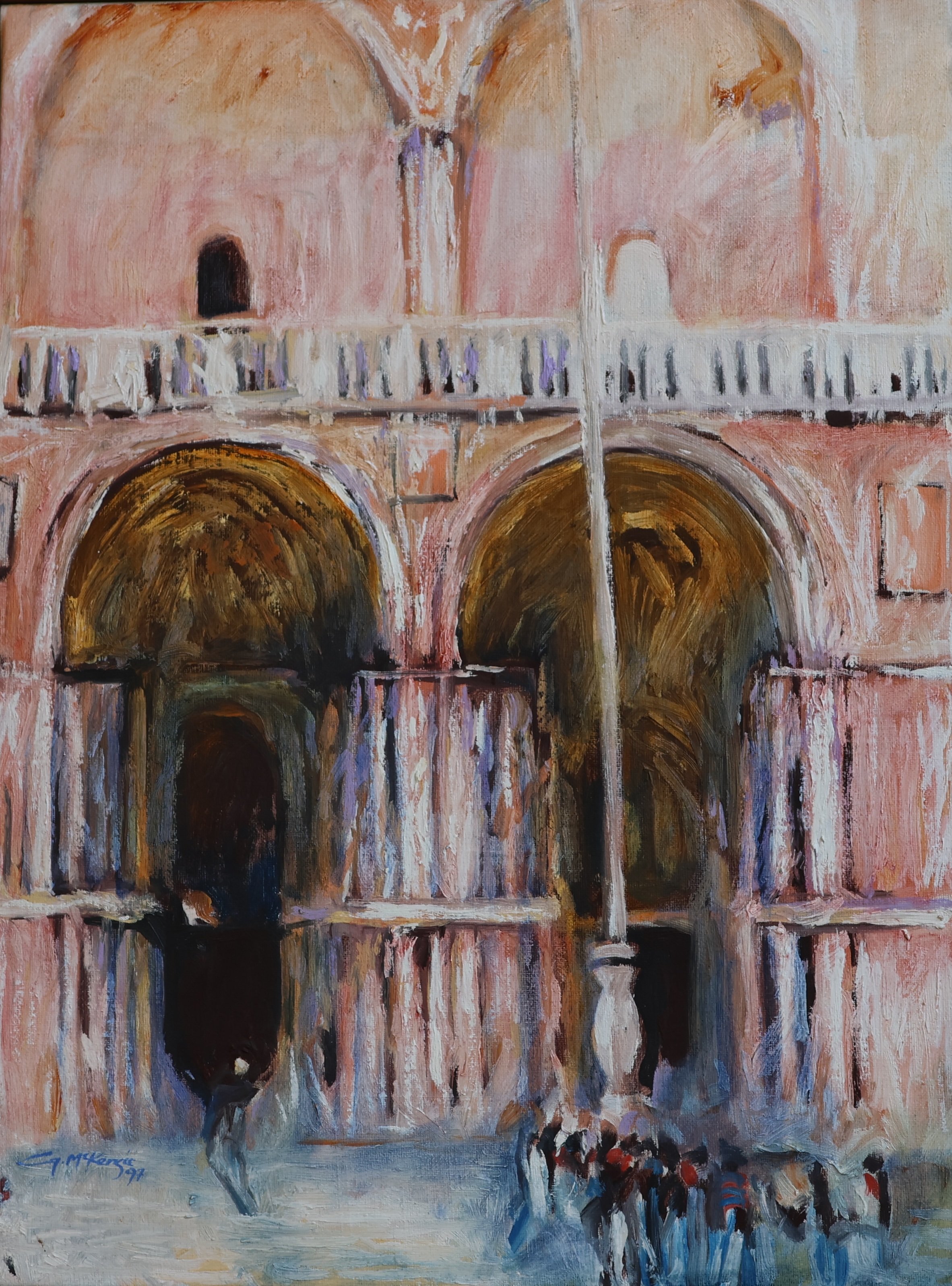 'St. Mark Entrance', 1997, oil on canvas, 48.5 x 63.5 cm (framed) — $500