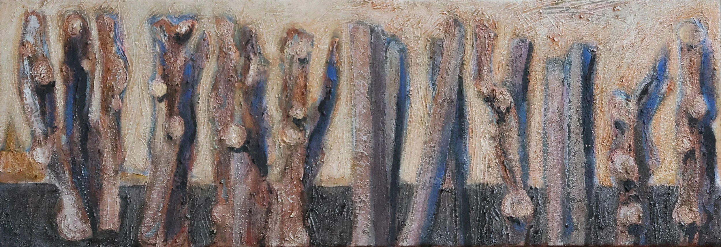 'Untitled (Trees, France)', n.d., oil on canvas, 27 x 70 cm (framed) — $500