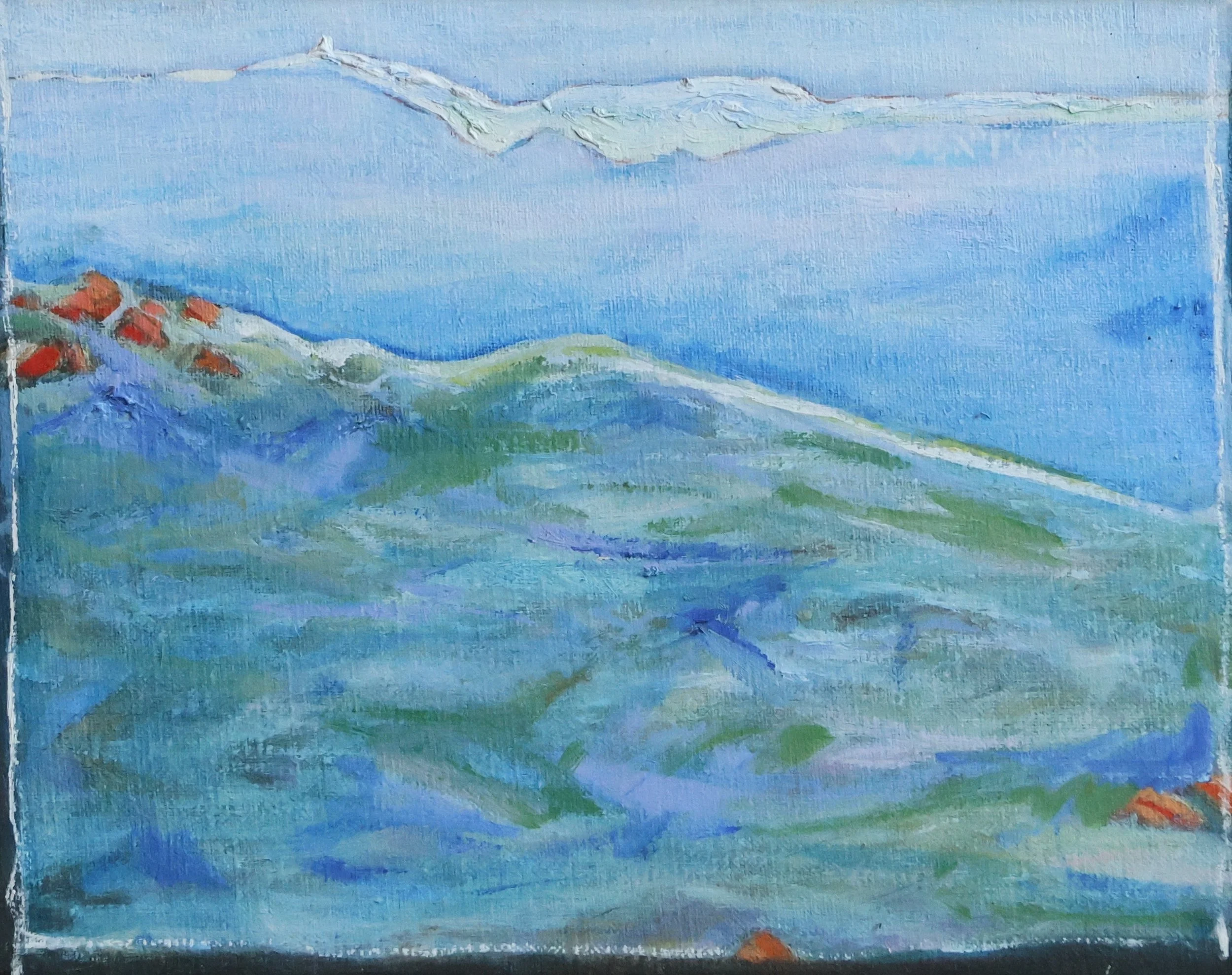 'Untitled (Mount Ventoux)', n.d., oil on canvas, 43 x 50 cm (framed) — $450