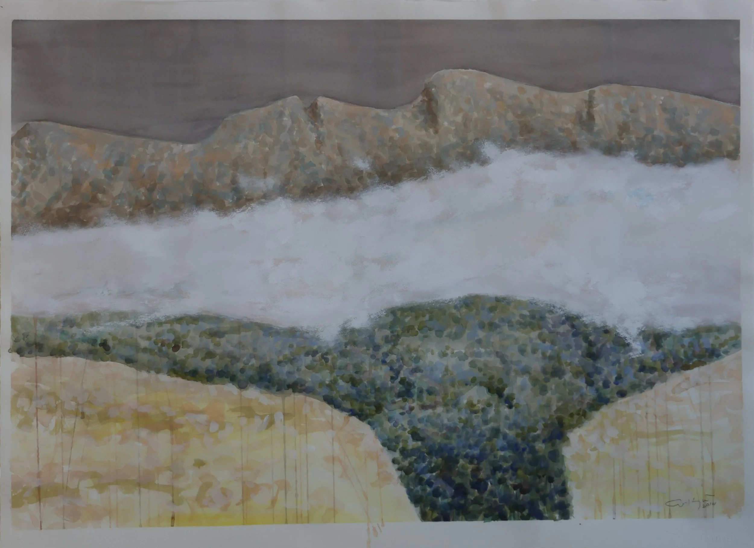 'Sleeping Beauty', 2014, gouache on paper, 87 x 67 cm (framed) — $600