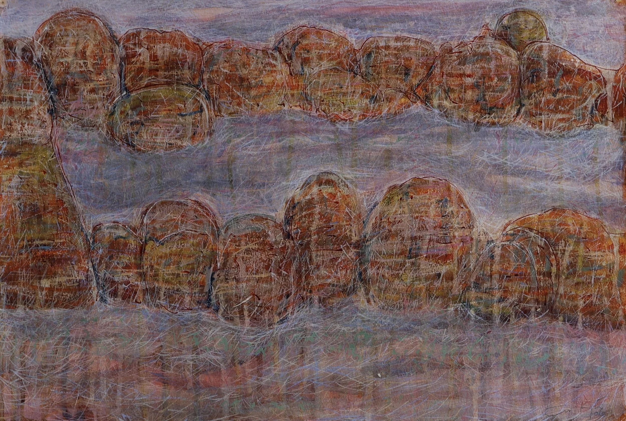 'Bungle Bungles – Pairs', n.d., mixed media on paper, 57 x 38 cm — $400