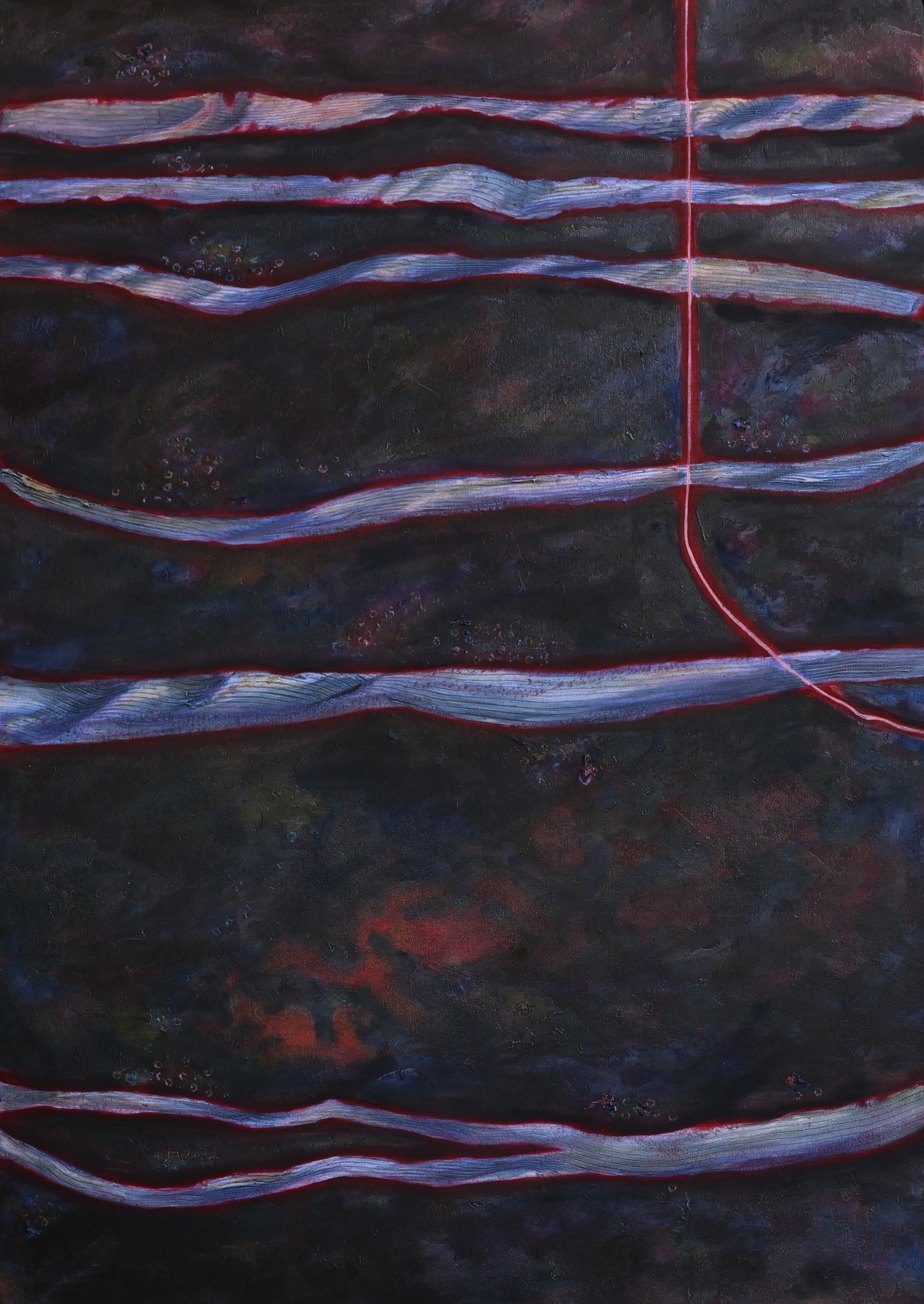 'Night Dunes / Gibson Desert', 2002, oil and acrylic on canvas, 79 x 109.5 cm (framed) — $900
