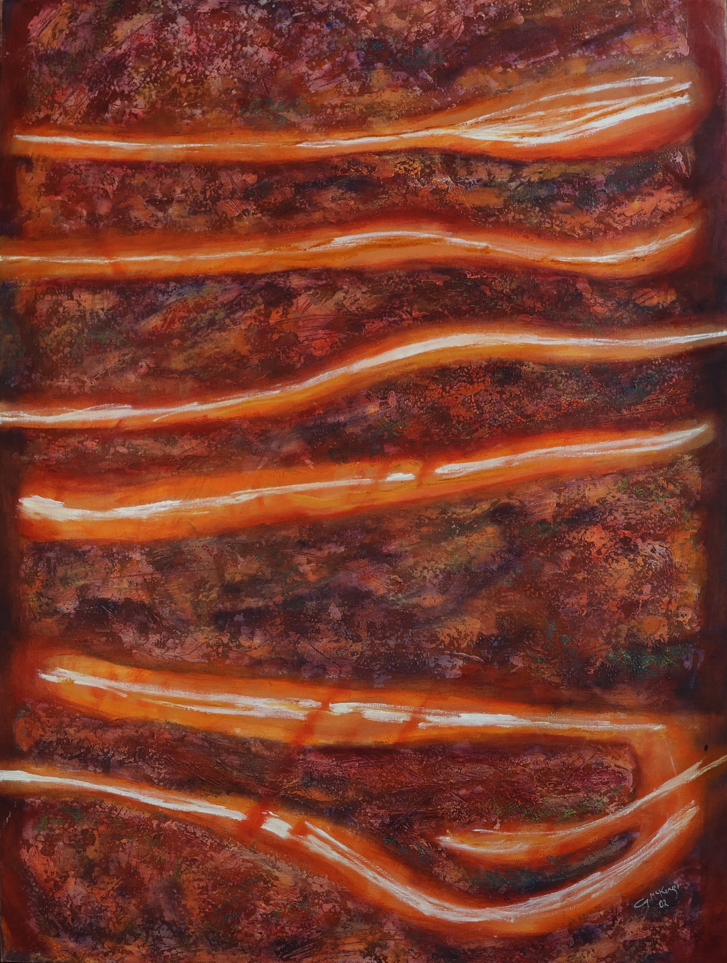 'Gibson Desert Dune', 2002, oil and acrylic on canvas, 94 x 124 cm — $1,000