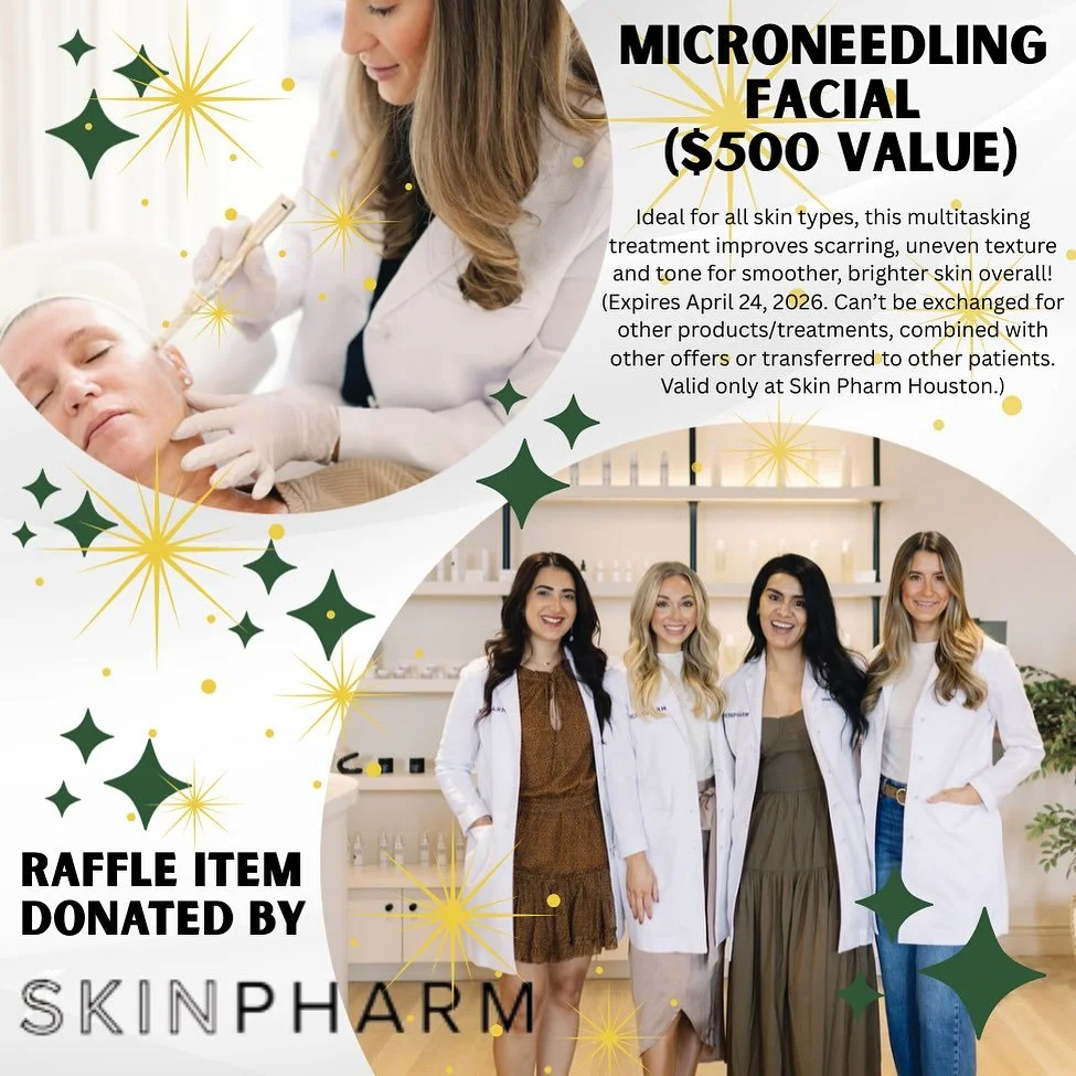 🎉HUGE HUGE NEWS!!🎉 Taylor Lyster of Pagewood has donated a Microneedling Facial for the Treats in the Streets Raffle! Her team at SKINPHARM Houston was incredibly generous with this Raffle Donation. Taylor is an Aesthetic Dermatology PA-C at SKINPH