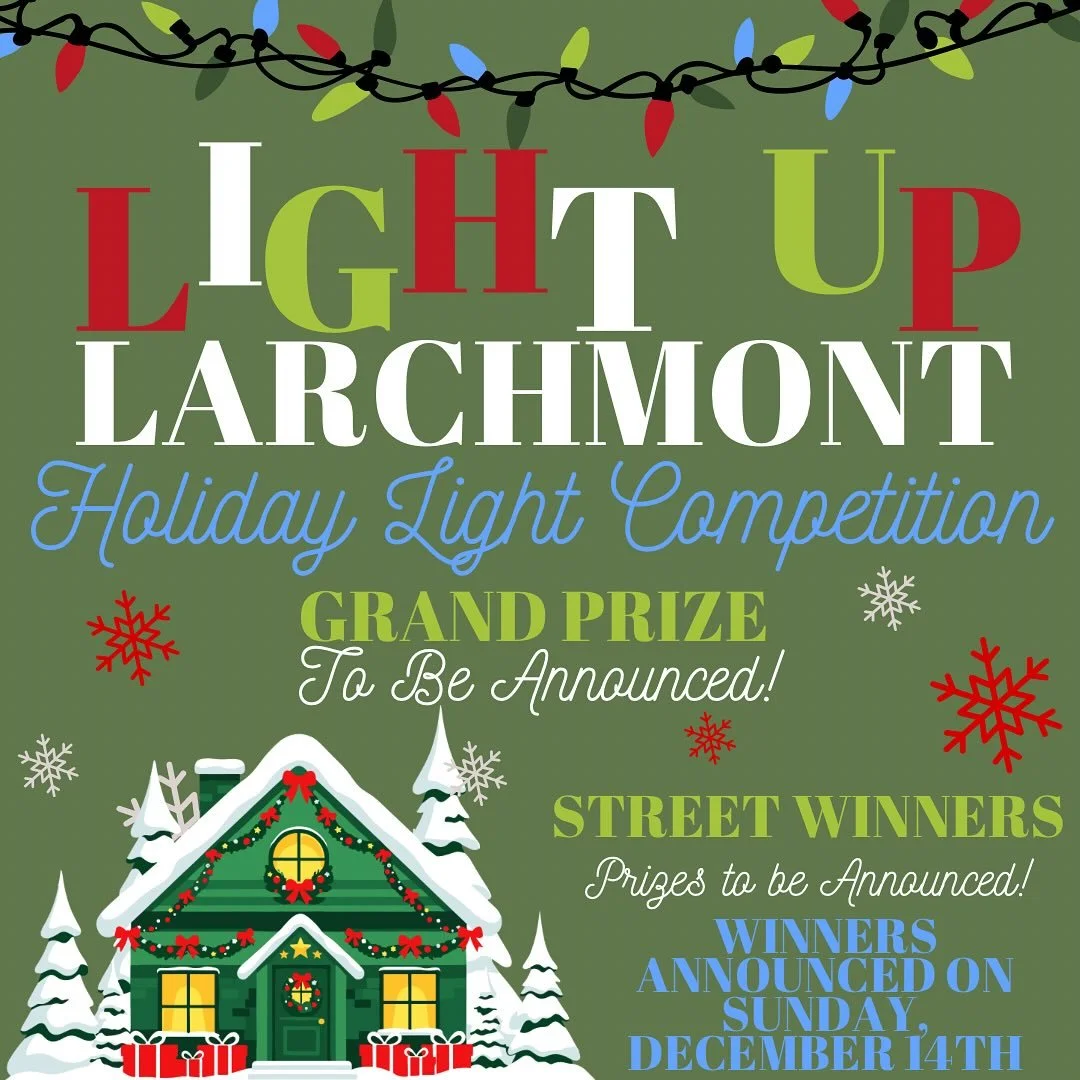 TIS THE SEASON!! As you are gearing up for the holidays - don&rsquo;t forget about our Christmas Light Competition! We had some incredible houses last year - looking forward to seeing all the creativity in Larchmont!