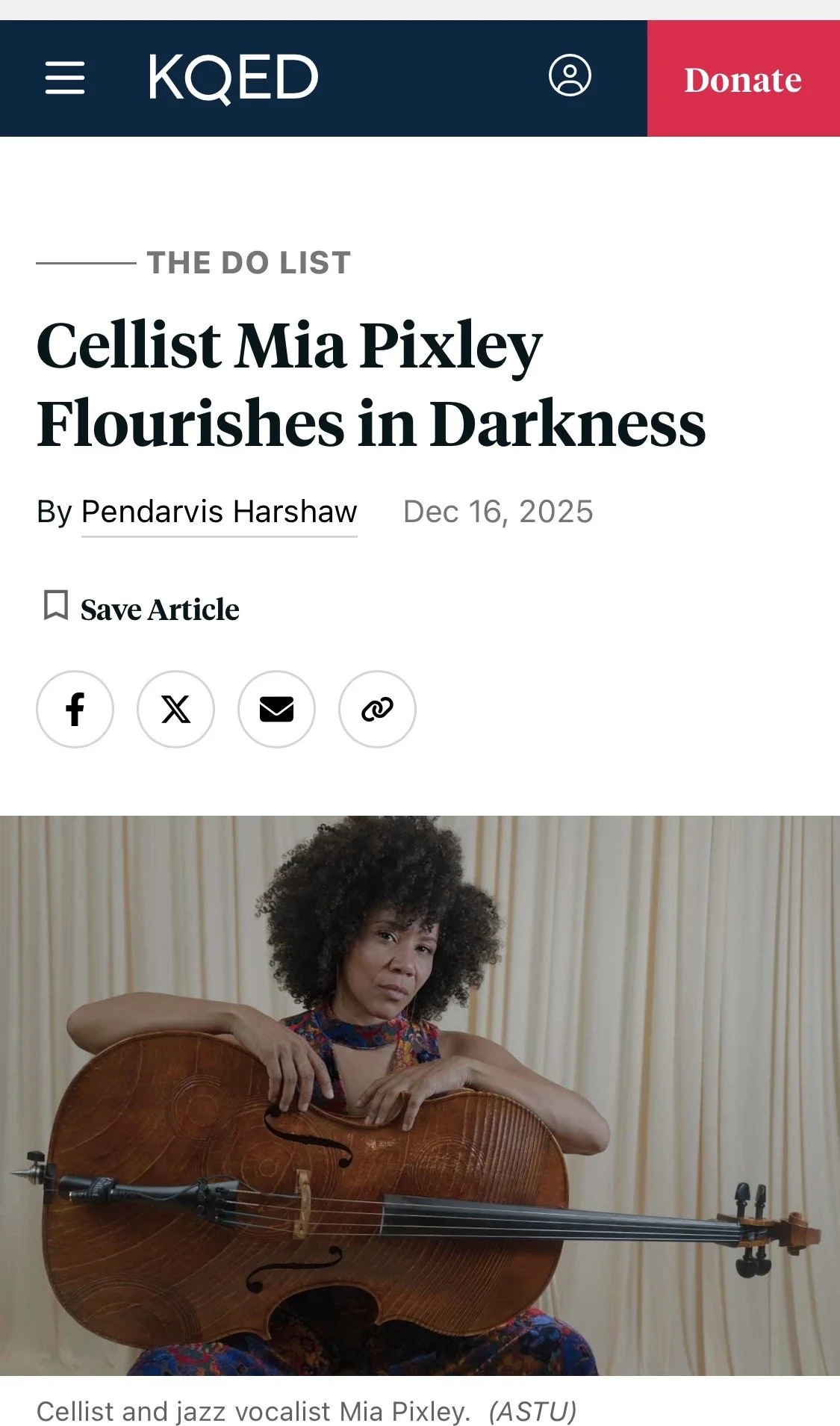 KQED Arts - Pendarvis Harshaw