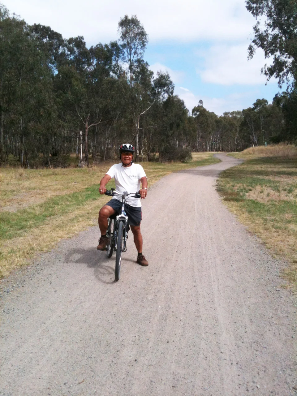 Riding in the Maribyrnong River valley.