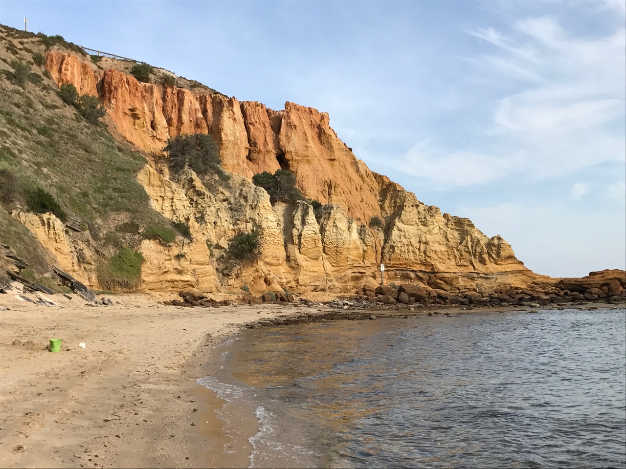 Red Bluff viewed from the beach.