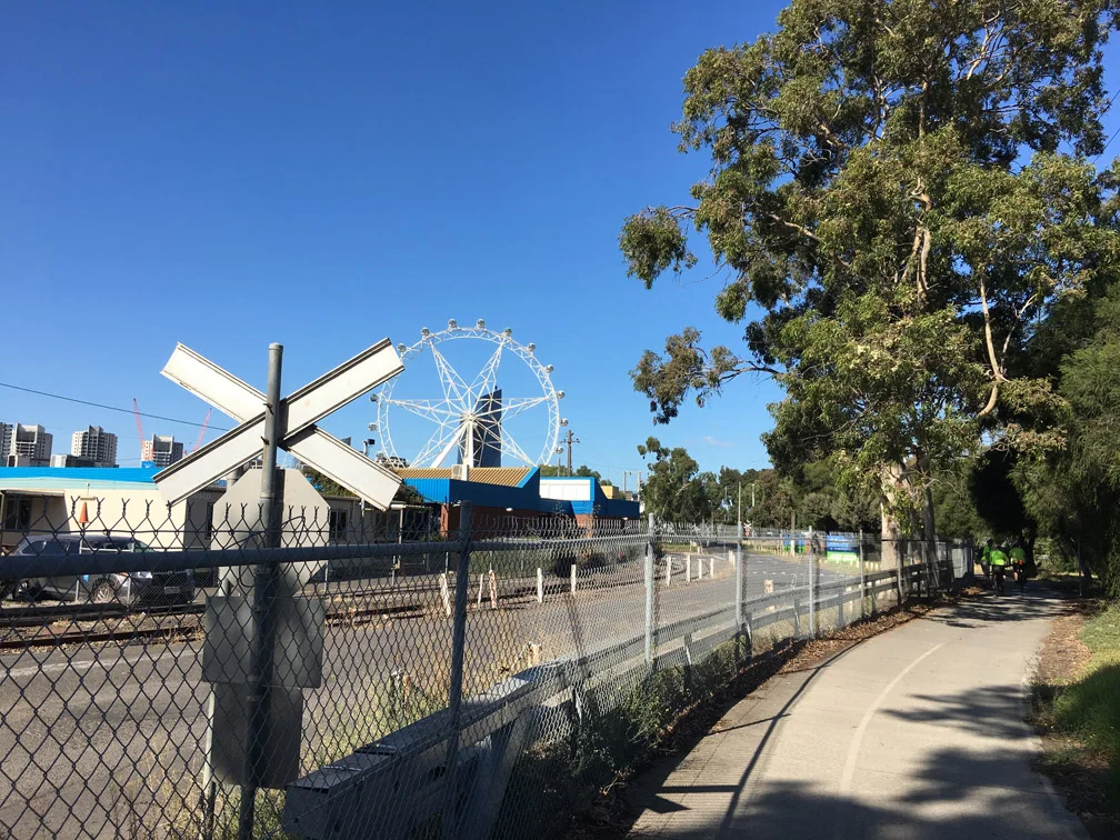 Nearing Footscray Road on Capital City Trail