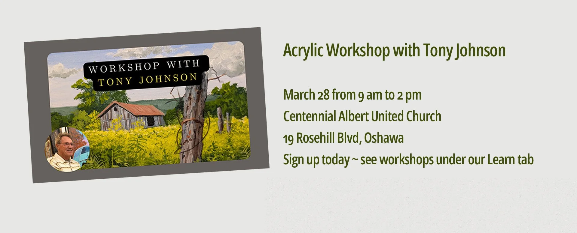 March workshop with Tony Johnson