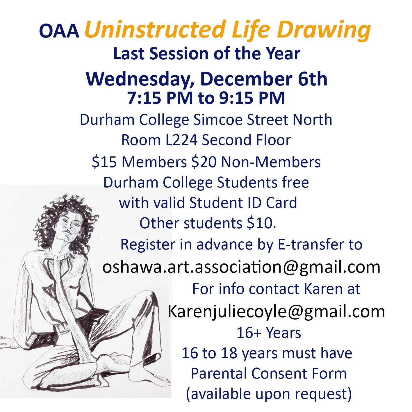 Life Drawing — Oshawa Art Association Inc.