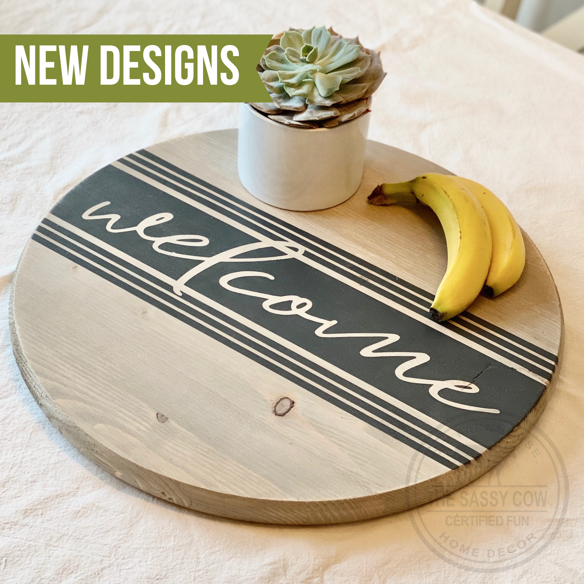 15" & 18" Lazy Susan/Door Hanger DIY Wood Sign Kit