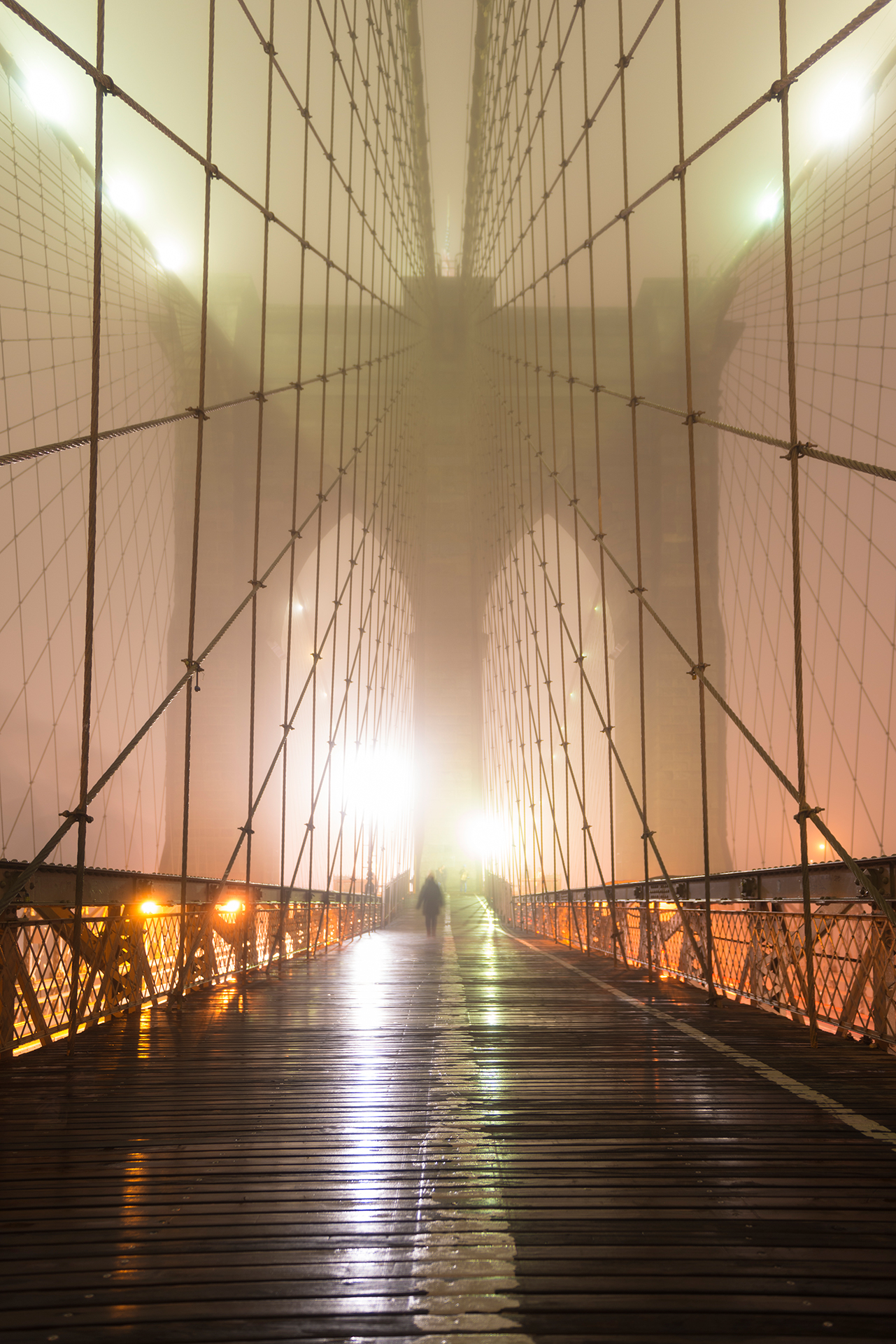 Brooklyn Bridge in Fog