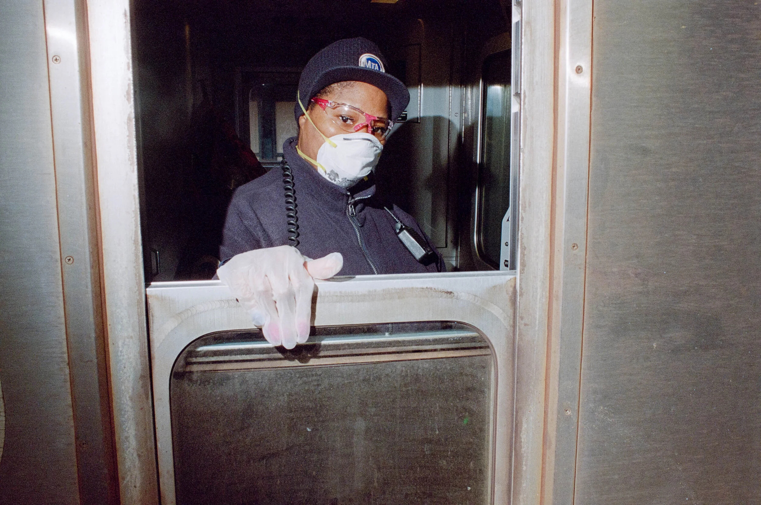  MTA train conductor. M line Brooklyn NY. 