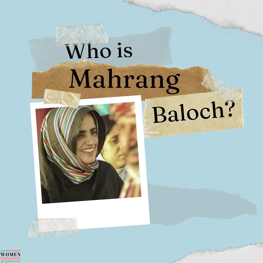 Who is Mahrang Baloch?

#leadingwomenoftomorrow #lwt #women #womenempowerment #femaleempowerment #womeninspiringwomen #womensupportingwomen #motivation #empoweredwomen #futureisfemale #womenmotivation