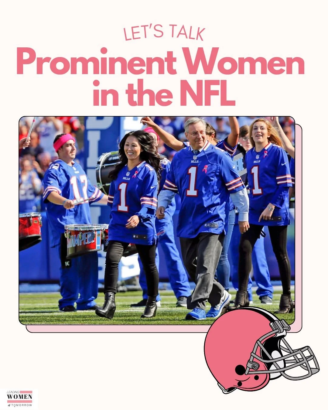 In honor of the Super Bowl, let&rsquo;s talk prominent women in the NFL!!

Check out the LWT website for more!

#leadingwomenoftomorrow #lwt #superbowl #nfl #football