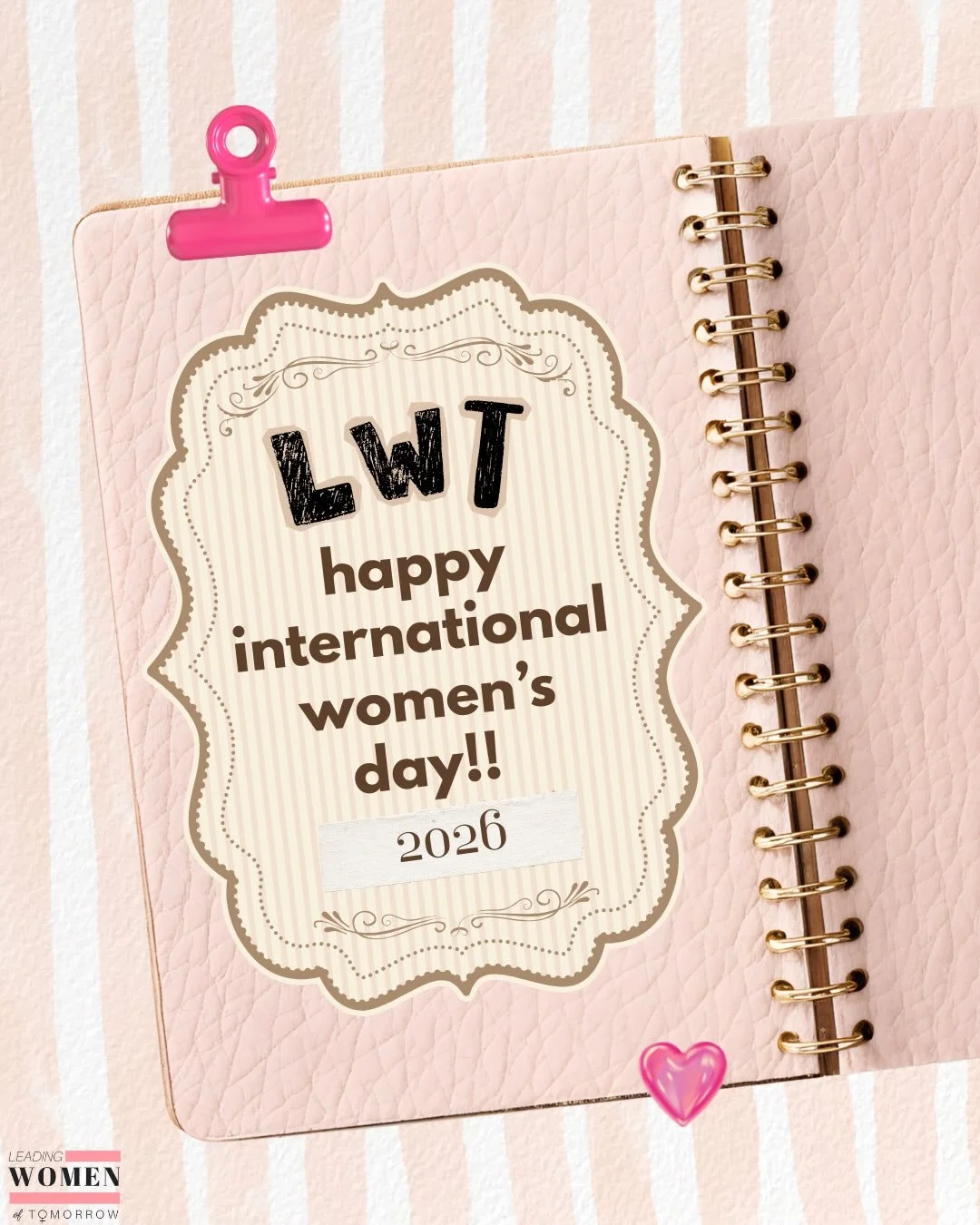 Leading Women of Tomorrow wishes you a Happy International Women&rsquo;s Day!!

Check out the LWT website for more!

#leadingwomenoftomorrow #lwt #women #womenempowerment #femaleempowerment womeninspiringwomen womensupportingwomen motivation empowere