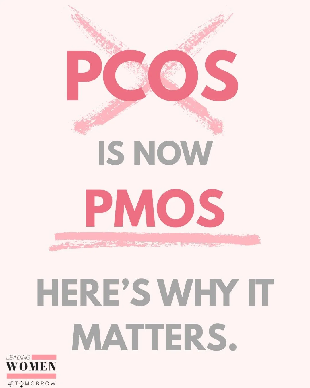 PCOS ➡️ PMOS &mdash; and advocates say the change could help more women get diagnosed earlier and better understand the condition.
.
.
Experts say the new name reflects that the disorder impacts far more than reproductive health. With an estimated 17