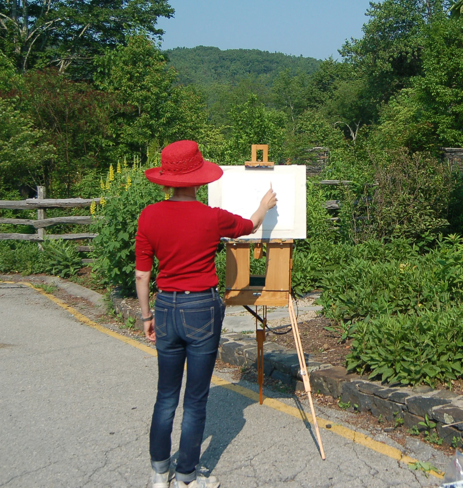 Artists enjoy Plein Air painting.