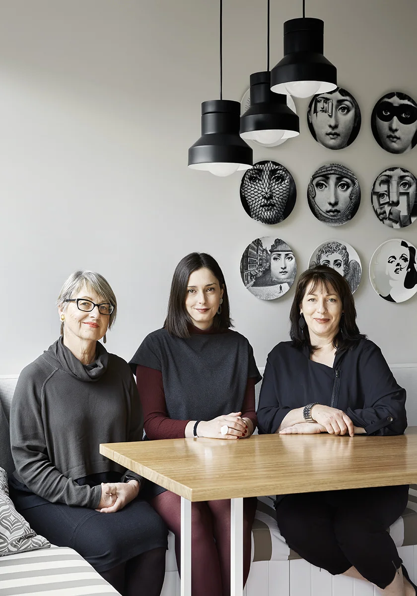 Vizma (client), Jean (Winter Architecture), Karen (Karen Butler Interior Design) . Photography by Tess Kelly