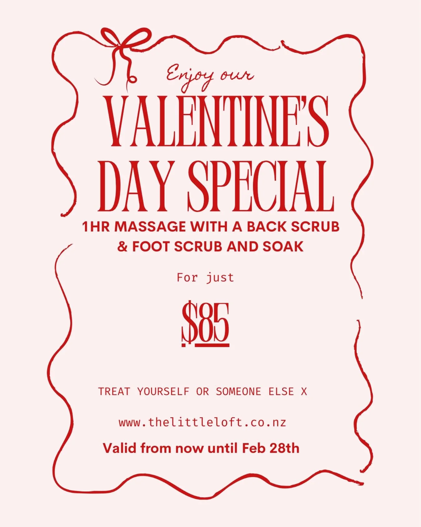 Book in for our Valentine&rsquo;s Day Massage Special❤️💐