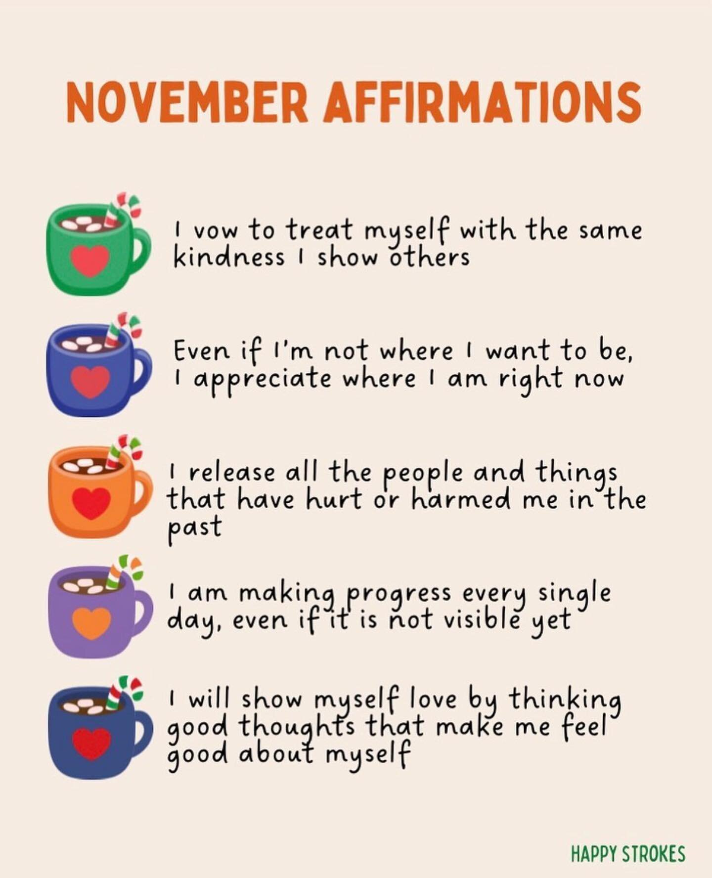 As November comes to a close, what are you ending the month focusing on? 

Use these affirmations to set the tone of love and kindness for yourself and others 💕

🎨 @happystrokes.in - Tag #blackwomensyogaco to be featured! 🧘🏾&zwj;♀️ 

#affirmation