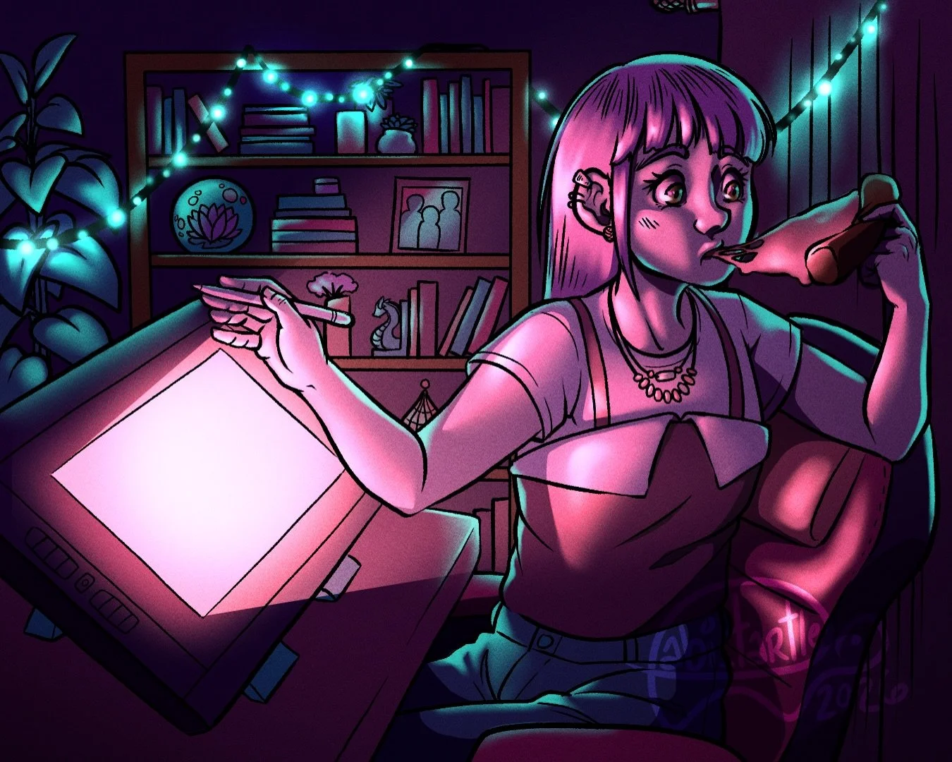 Lofi Pizza Break 
.
.
.
🎨 #digitalart #lofivibes #artist #illustrator #pizzalover