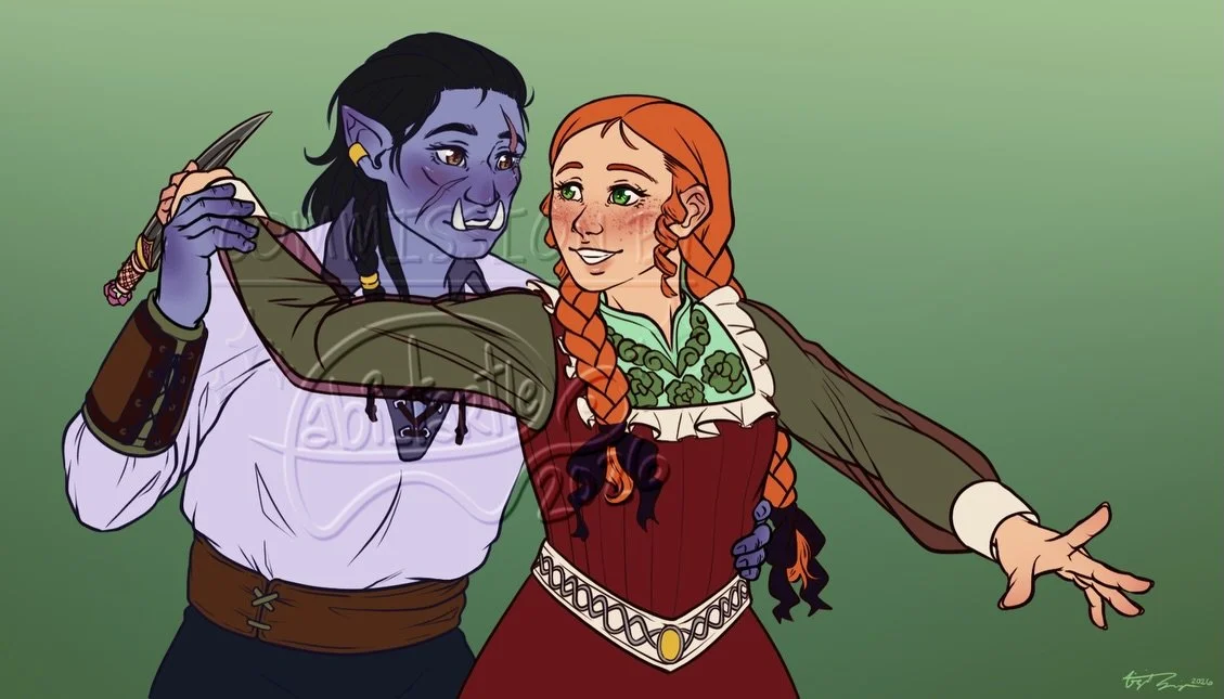 History will say they were best friends 
.
Finished commission for @saraskittles00 
.
.
.
🎨 #couple #cutecouple #lesbiansinlove #dungeonsanddragons #digitalart