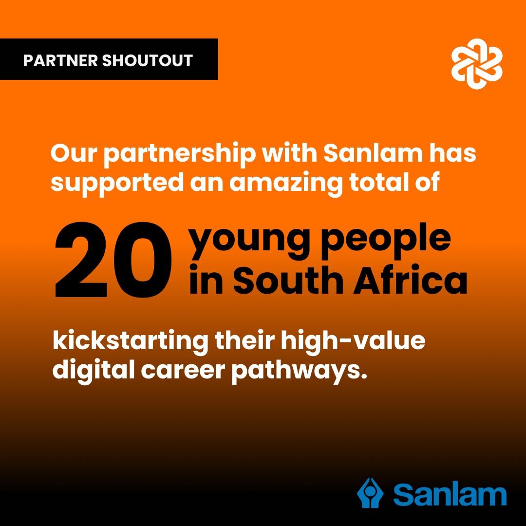 Since partnering with @sanlam_group in 2020, we have supported: 7 Data Engineers, 8 Data Scientists, 3 Web Developers, and 2 UX Strategists. 

That&rsquo;s an incredible 20 young people through this partnership.

That&rsquo;s pretty badass.