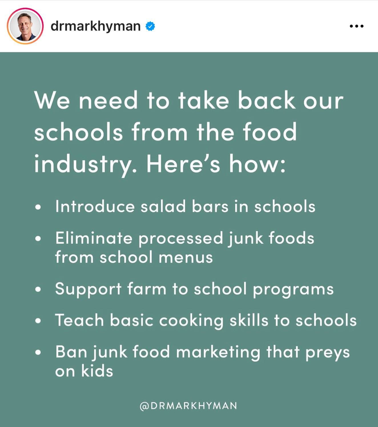 YES YES YES!!!! This is my vision for schools and something I try to bring awareness to in the Healthy Schools program I deliver. Whilst the program is great in exposing kids to healthy wholefood and seasonal eating, healthy swaps and alternatives, r