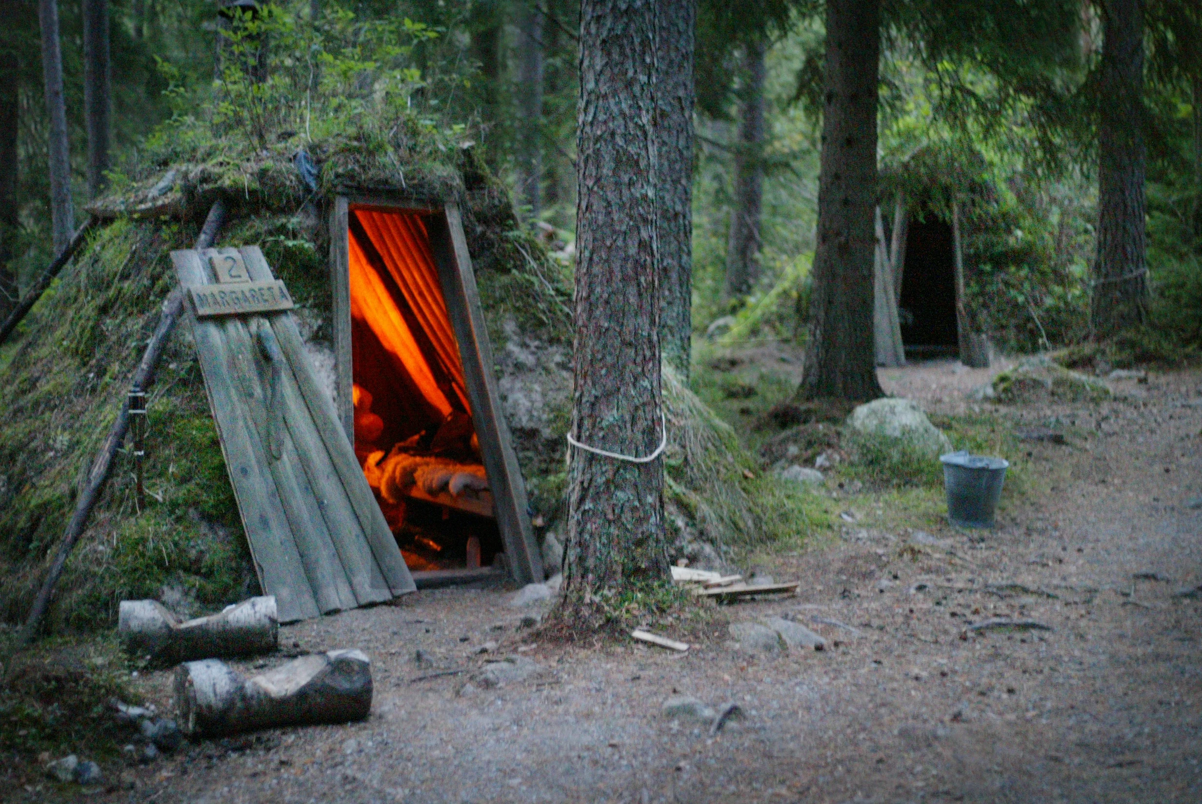 There are twelve forest huts, not far from each other. You can always see the next hut. Photo: Mikaela Larm