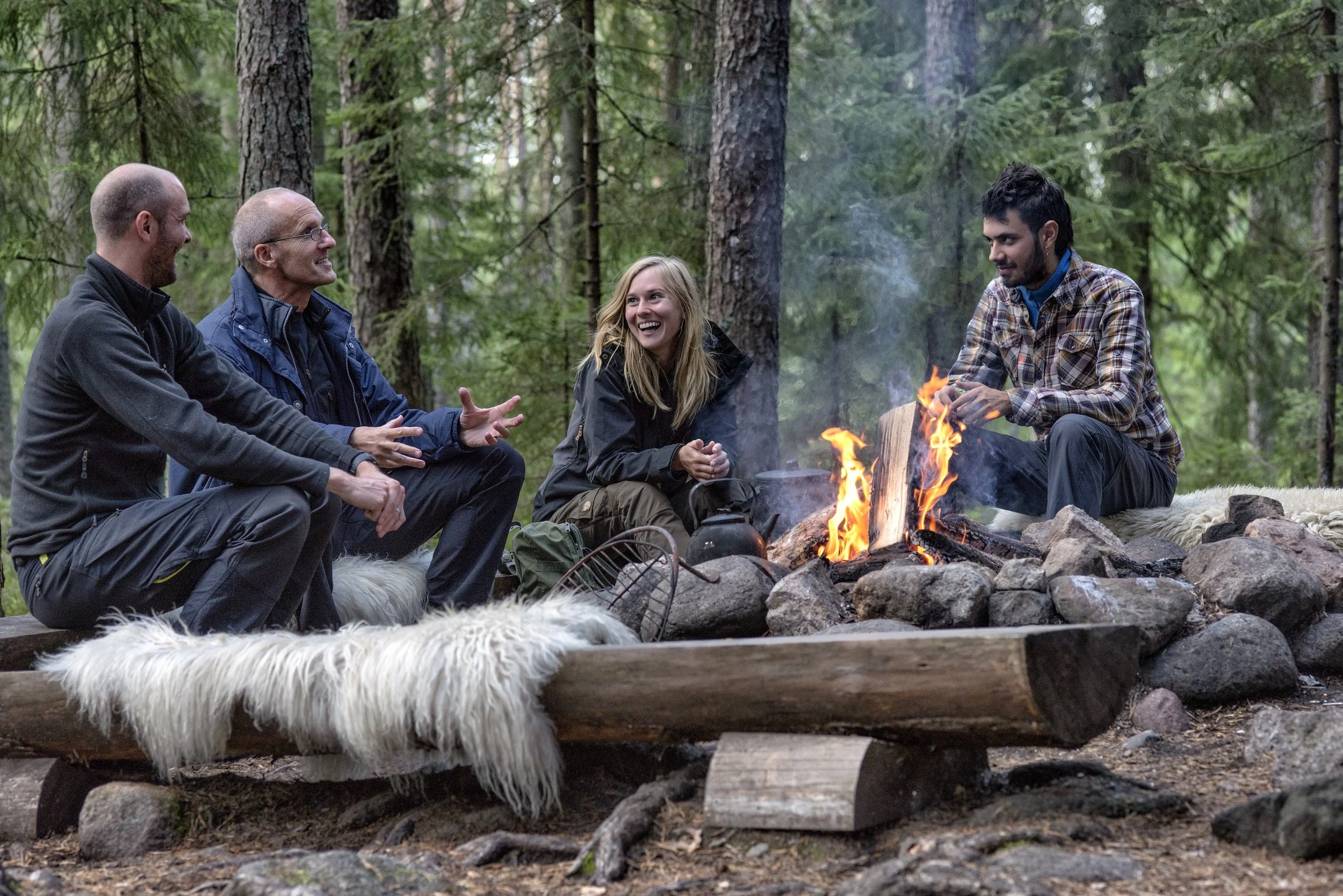 The fire place is where it all happens. You won’t need wifi. Instead connect with nature. Remember we are all part of nature.