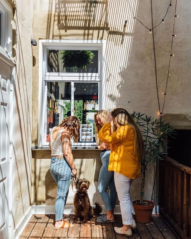 LANC IS IN THE YELLOW PHASE! Which means our back porch seating is shaded, and ready for you!! ☀️ photo by @madeline.isabella