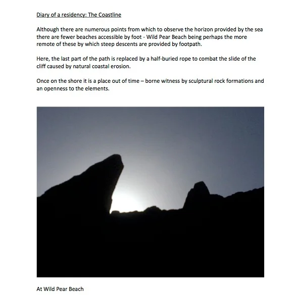 Diary of a residencyThe Coastline.jpg