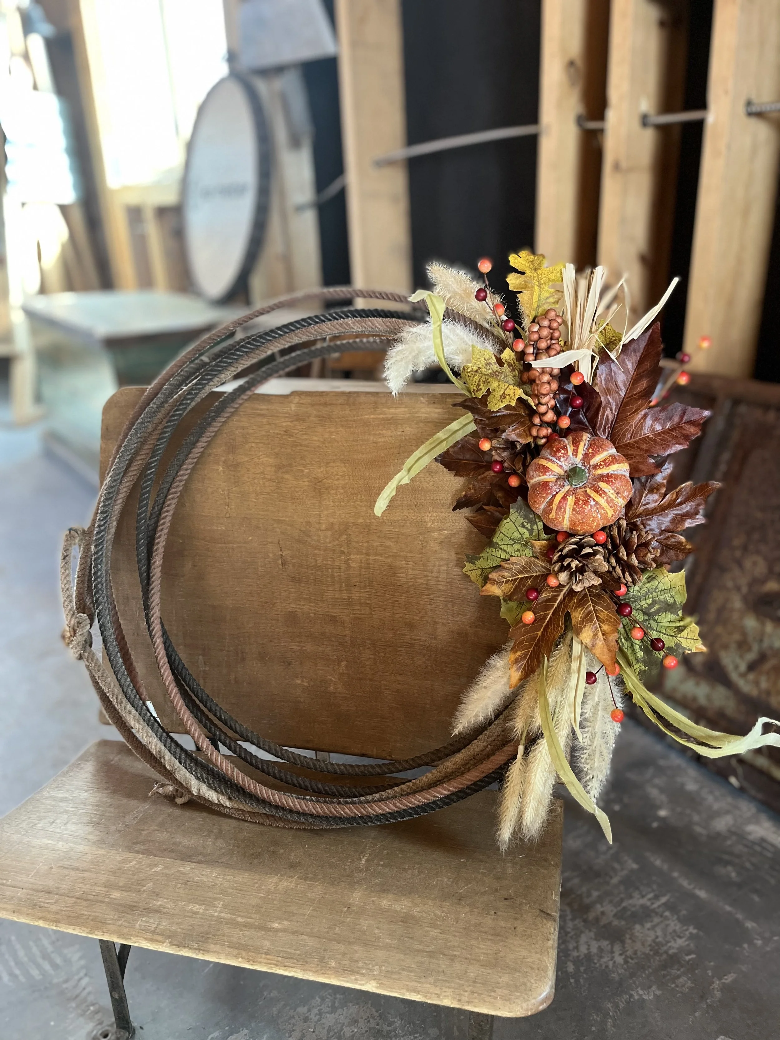 Rustic Fall Roping Wreath