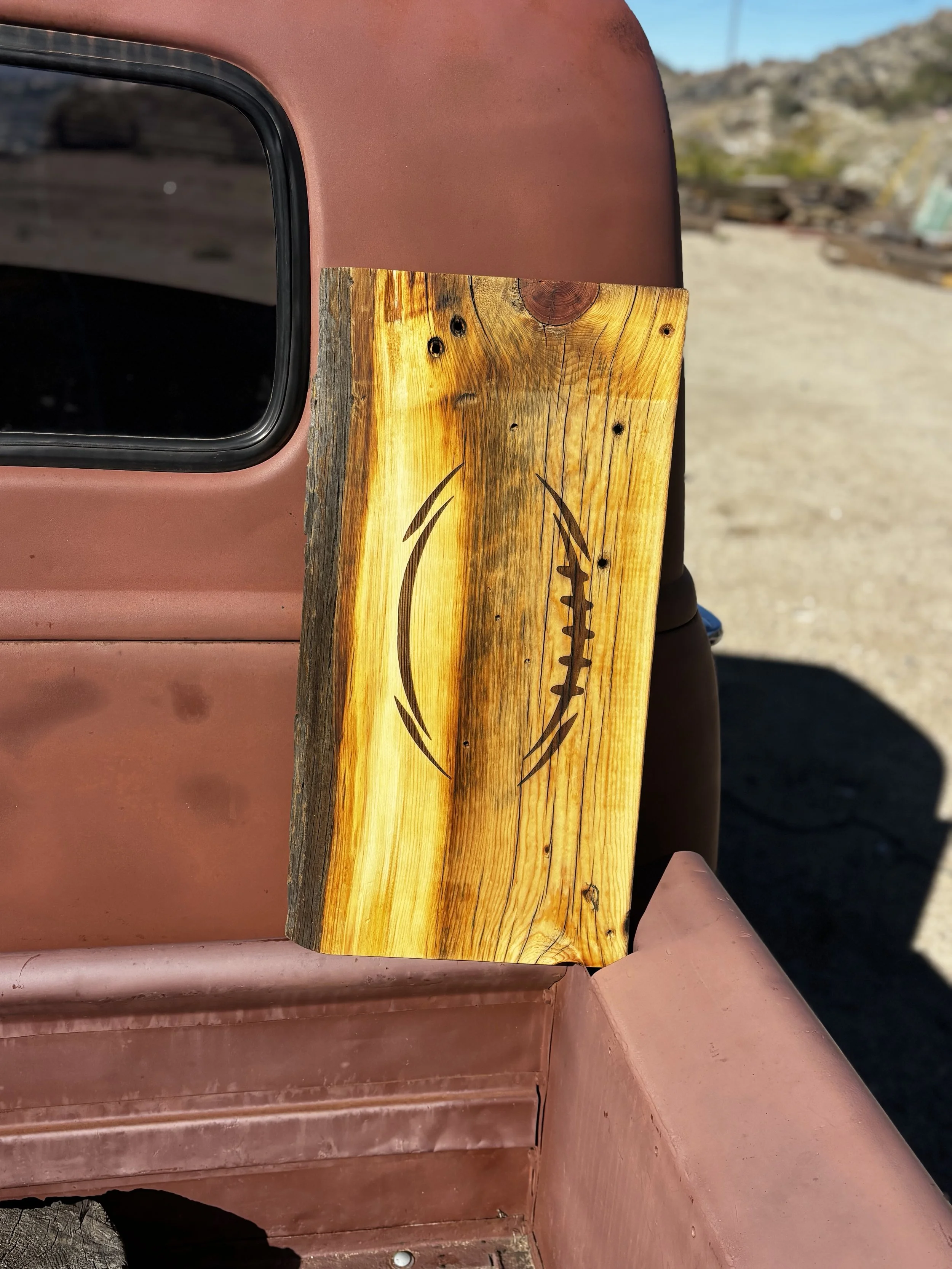 Handcrafted Football Charcuterie Board