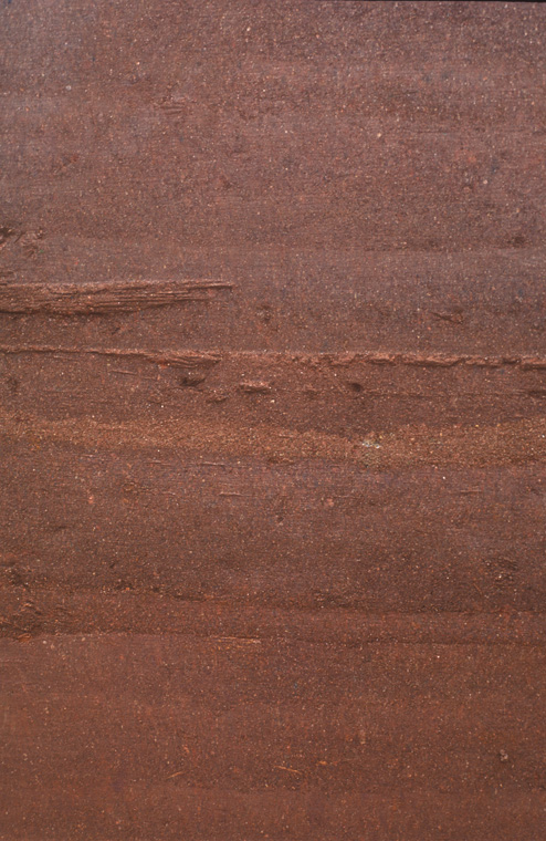  detail of surface of rammed earth solid 