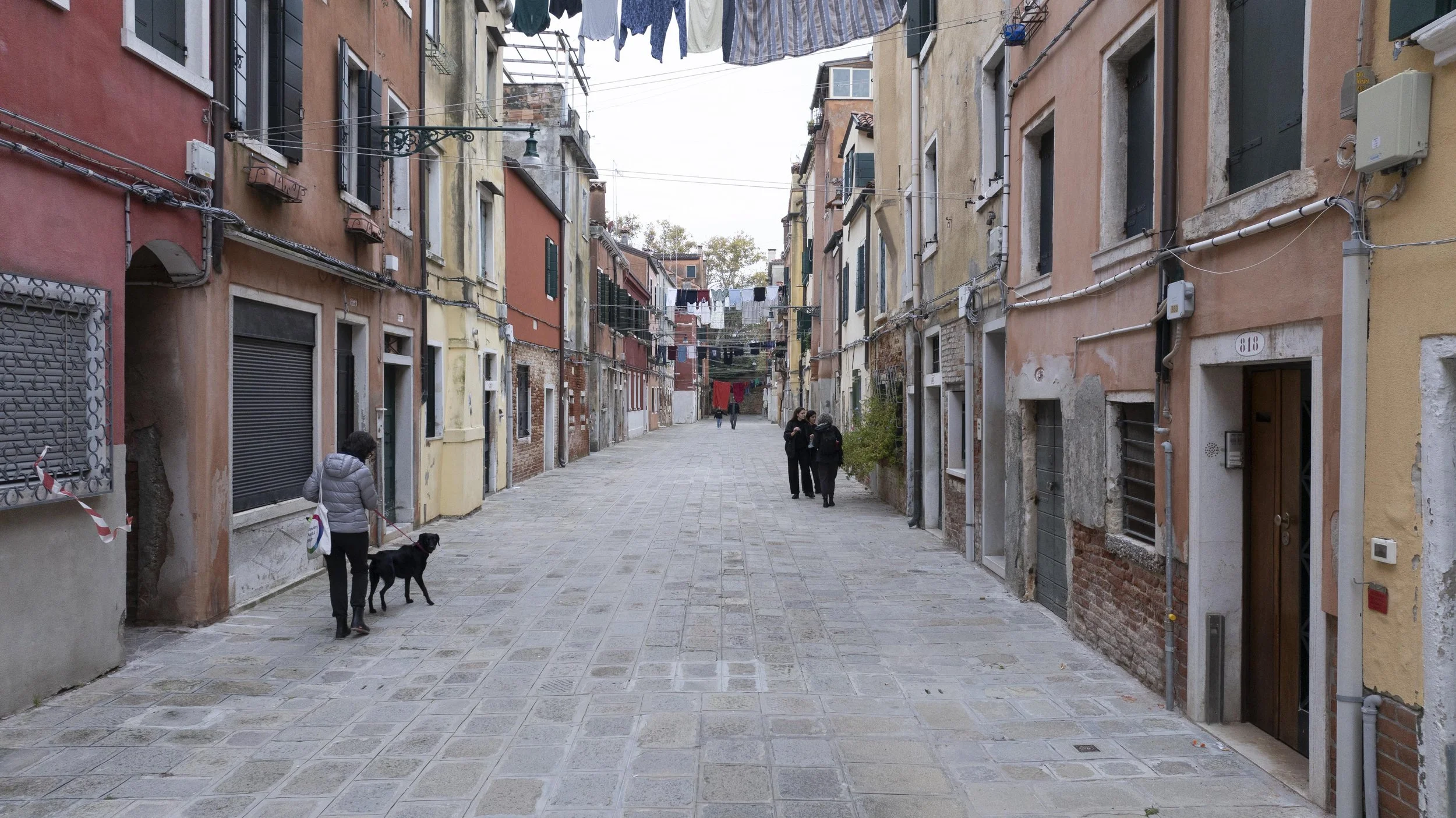 Traversing a street, listening and examining surfaces
