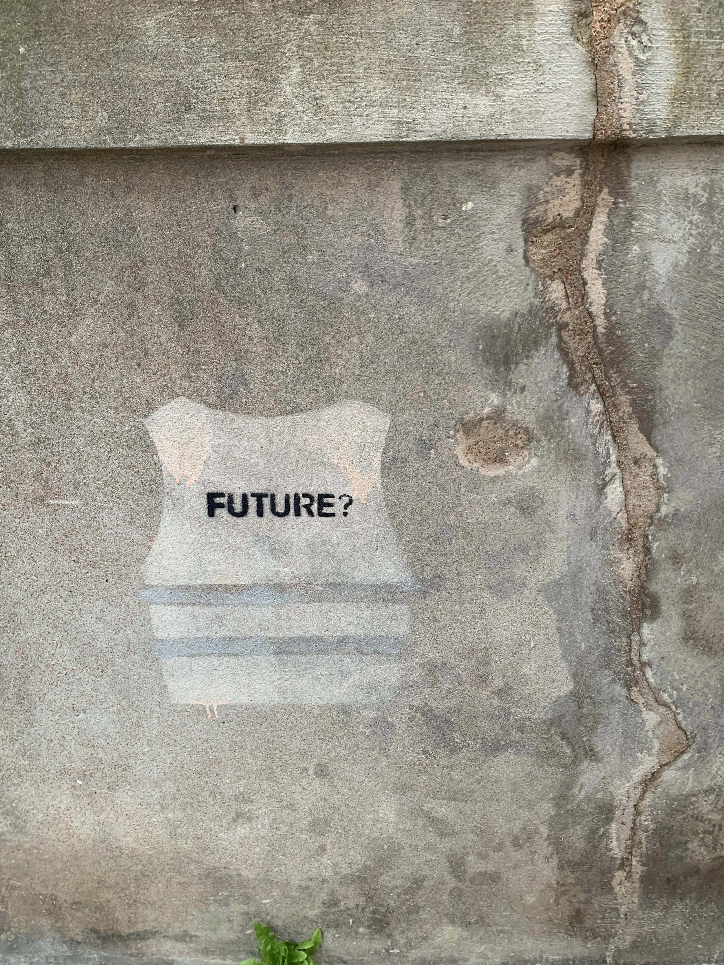  Detail of graffiti “Future?” 