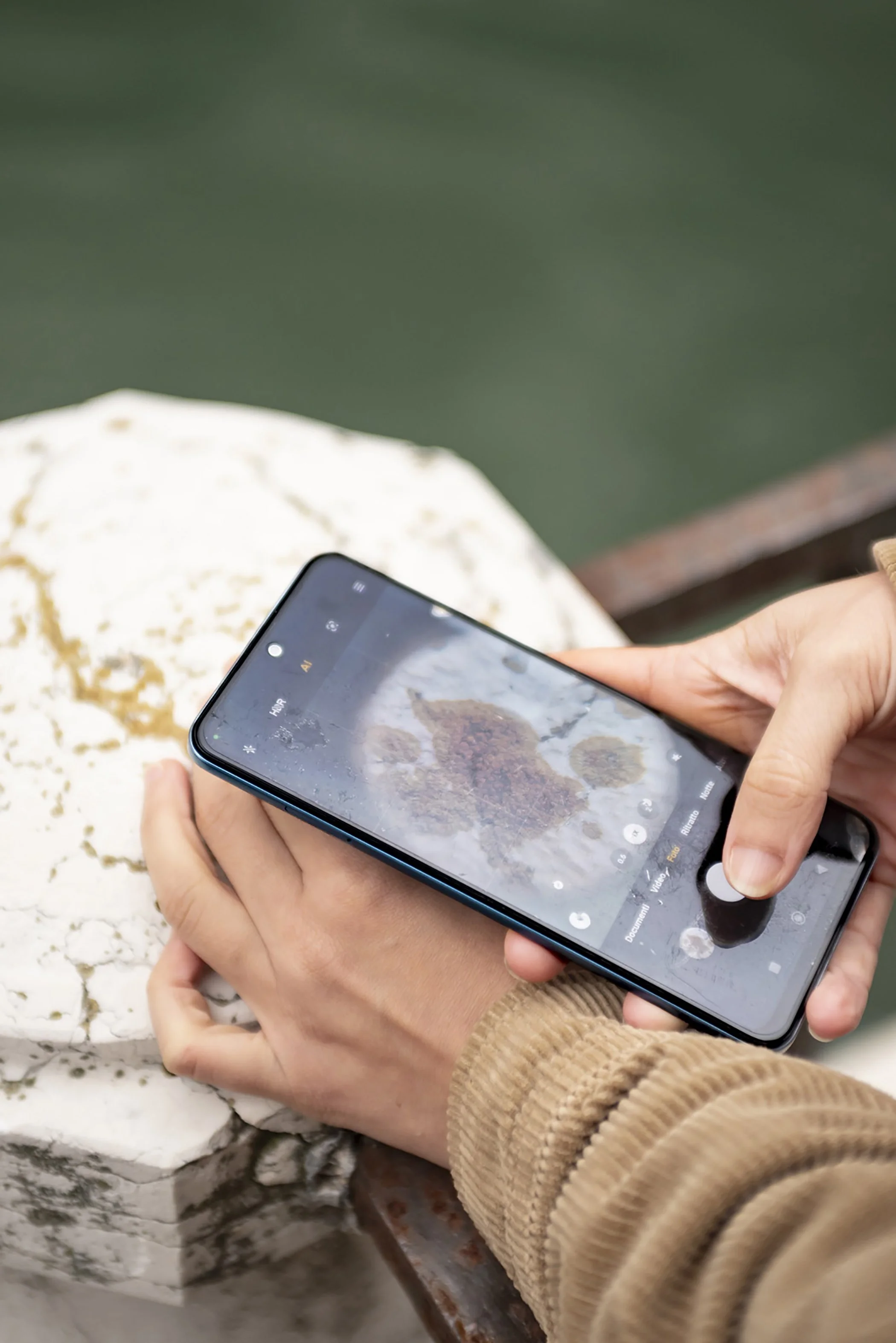 Photographing lichen through the lens