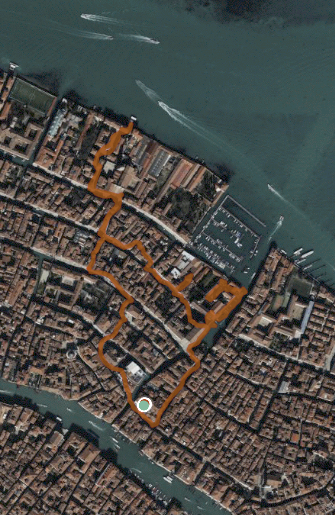 Map of walk in Cannaregio beginning at Palazzo Moro