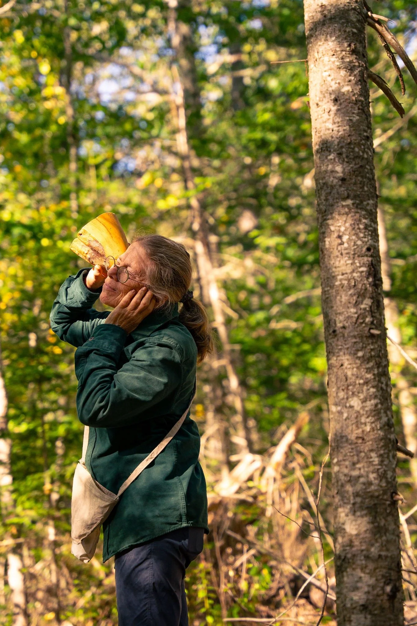  Participant listening to wind in the trees 