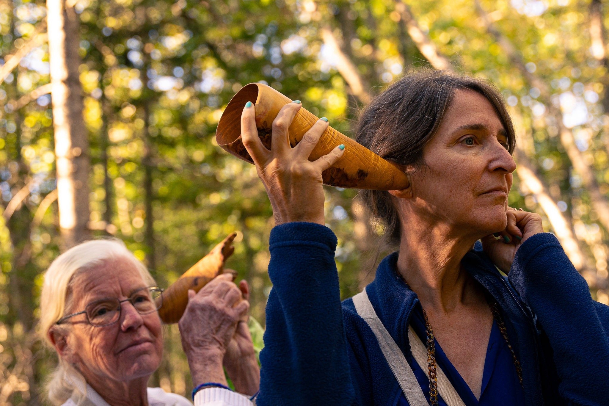  Participants listening to ambient forest sounds&nbsp; 