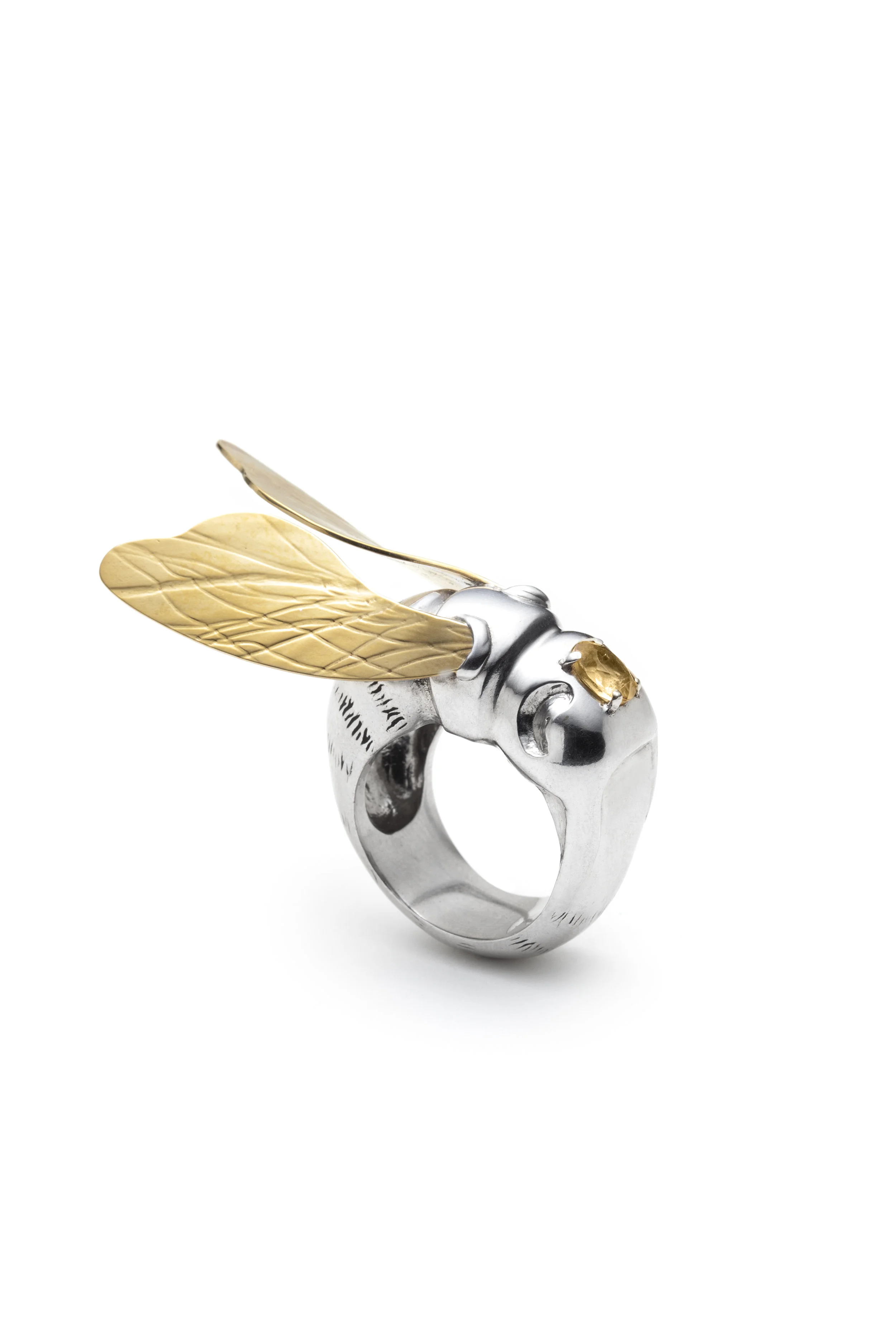 The Queen Bee Ring - Silver, Gold Vermeil, Citrine - $750.00
