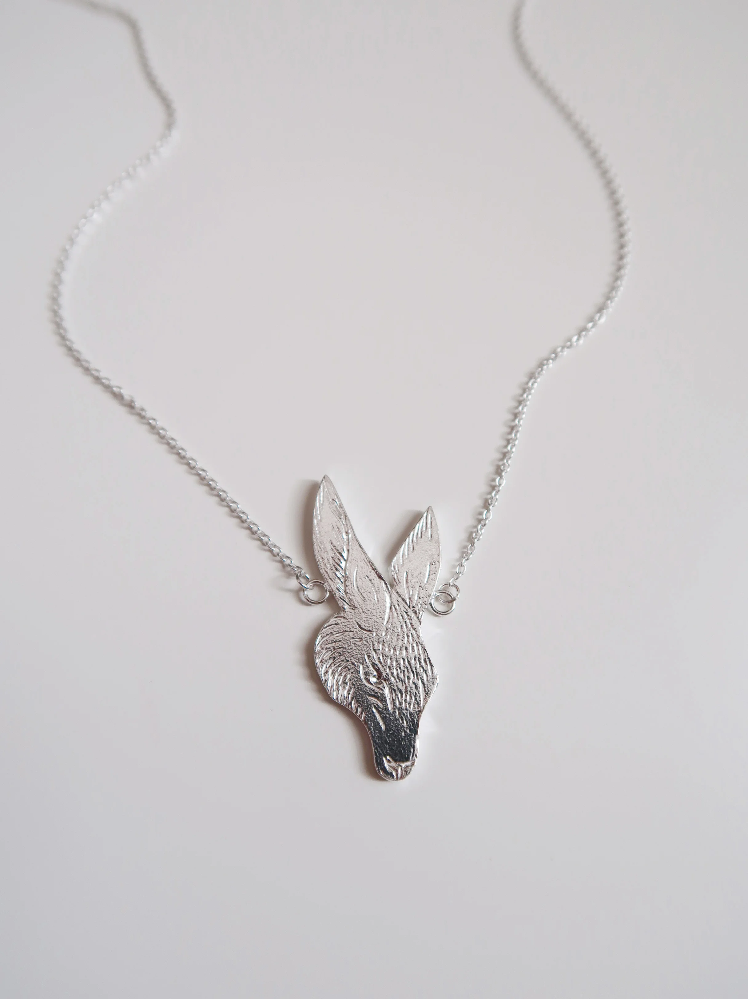 Silver Doe Necklace $80.00