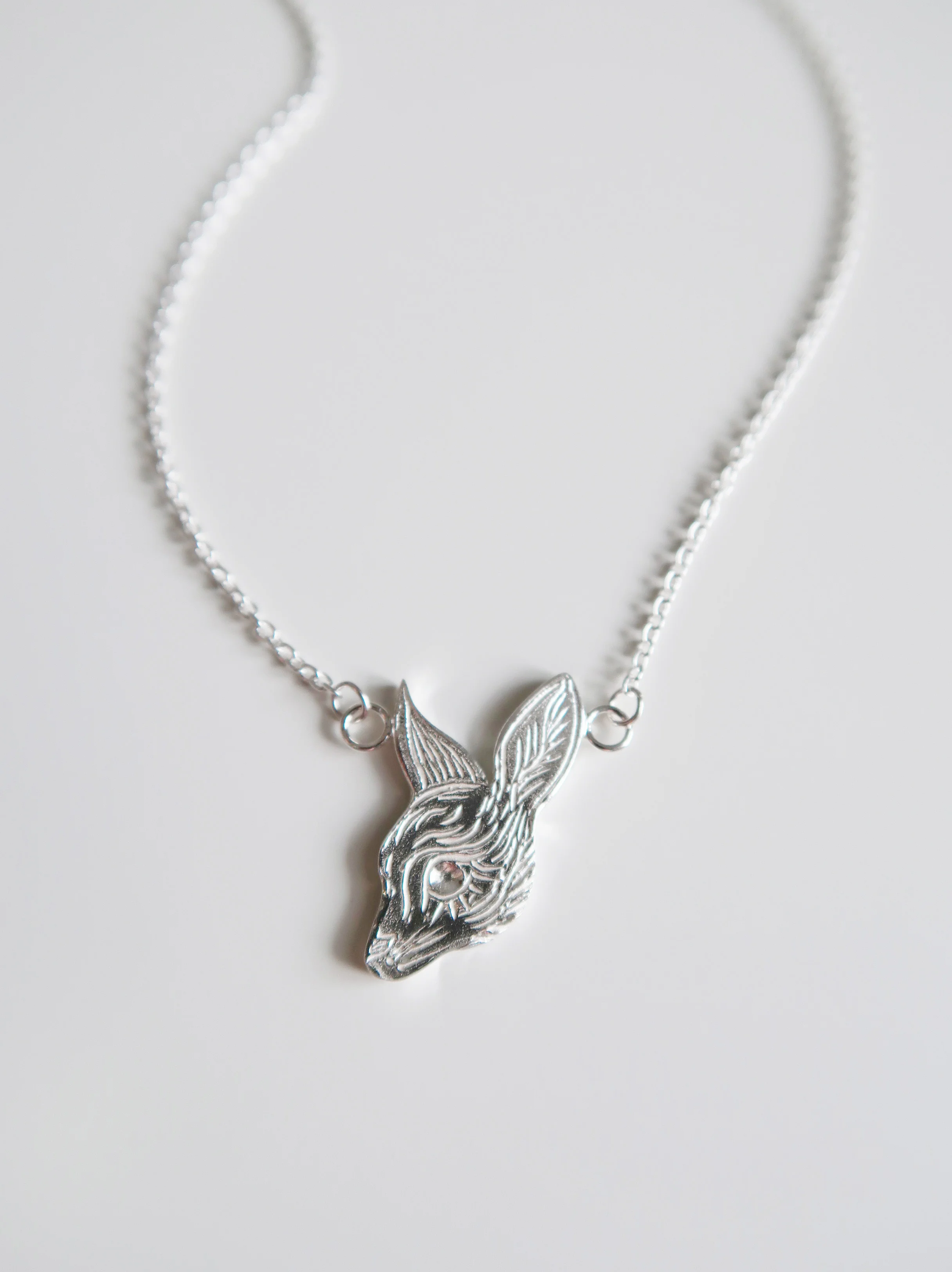 Silver Fawn Necklace $65.00